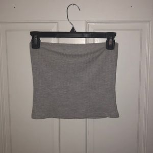 Brandy Melville grey ribbed tube top